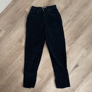 Vtg Express Women’s Corduroy Black Pants waist 24